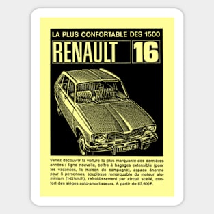 1970s RENAULT 16 -  French advert Sticker